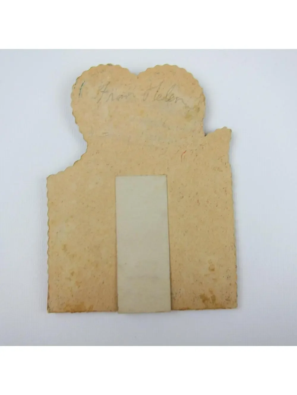 Antique Valentine Honeycomb 3D Pop Up Diecut Girl Boy Clown White Dog Fish Heart